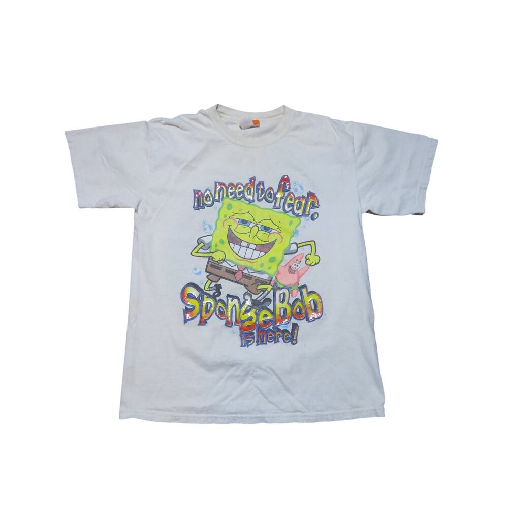 No Fear SpongeBob Is Here Nickelodeon T-Shirt Sz M 2002